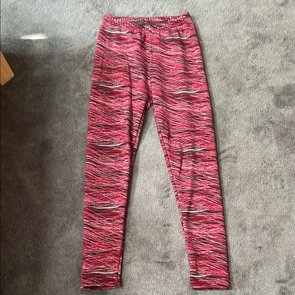 Kids Pink Patterned Leggings